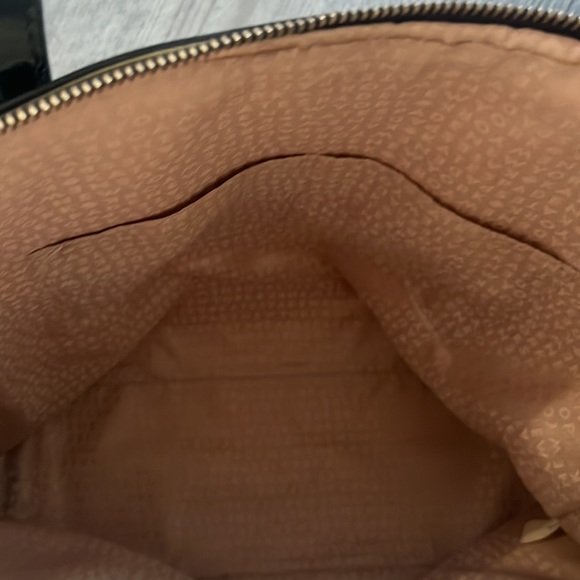 Kate Spade Vinyl Zip Tote Cream and Black Striped - Picture 12 of 15